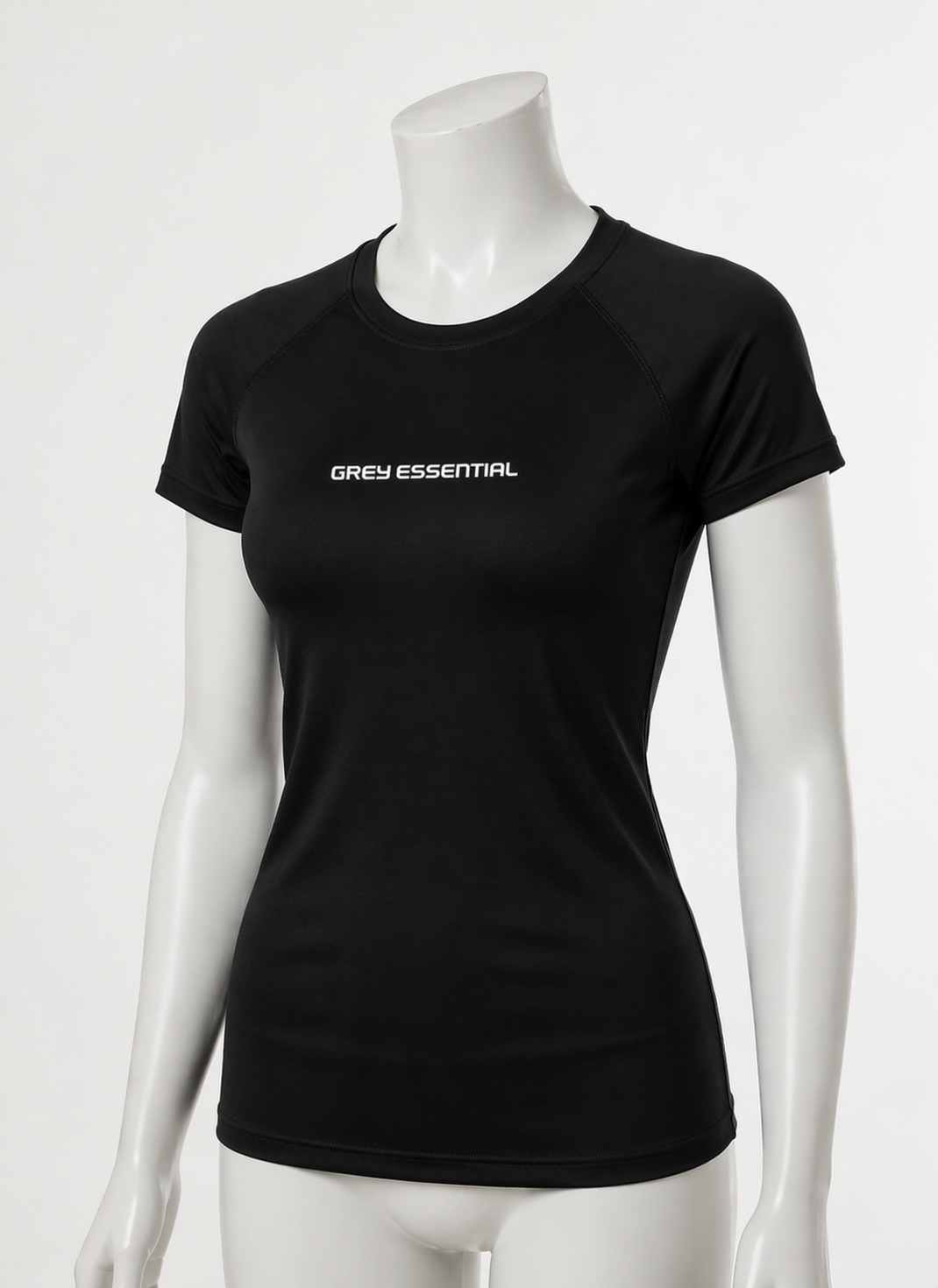 Grey Essential Perfomance Tee Half Sleeves