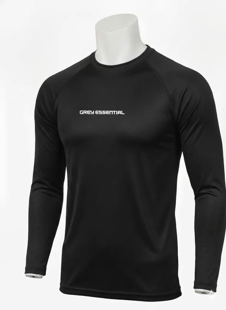 Grey Essential Perfomance Tee Full Sleeves