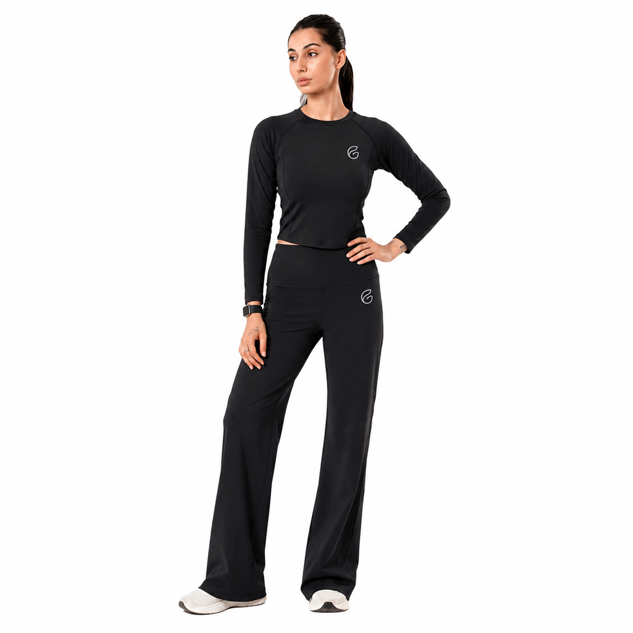 Flare Set In Black