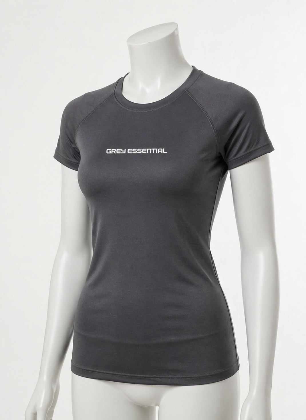 Grey Essential Performance Tee In Grey